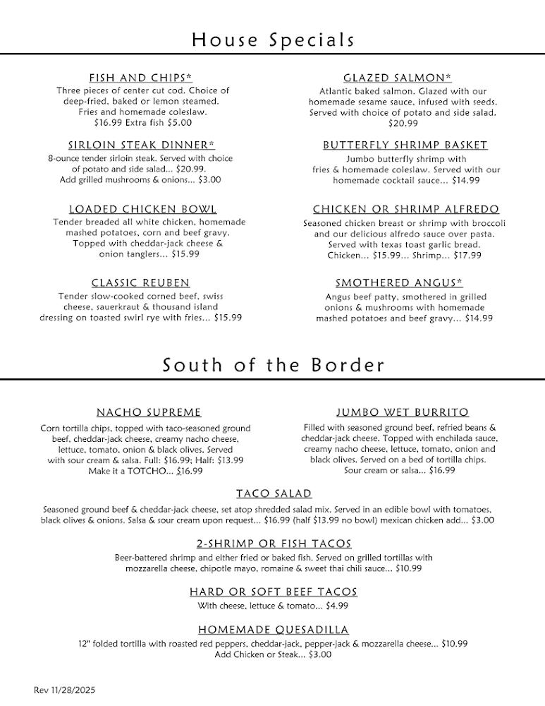 Logger's Depot Menu image 2